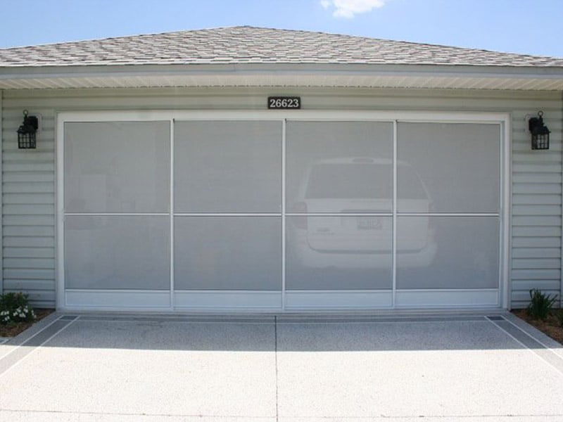 Manual Slider Garage Door Screens in Florida
