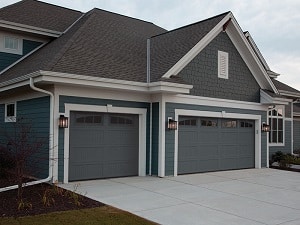 Gray home with 3 car garage